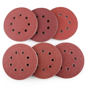 30 PCS,Yellow MAXMAN 5-Inch 8-Hole Sanding Discs,Dustless Hook and Loop,Premium Abrasive Aluminum Oxide Orbital Sandpaper 1000 Grit